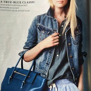 NWOT J. Crew Classic Blue Denim Jacket Nolita in Great Lakes Wash